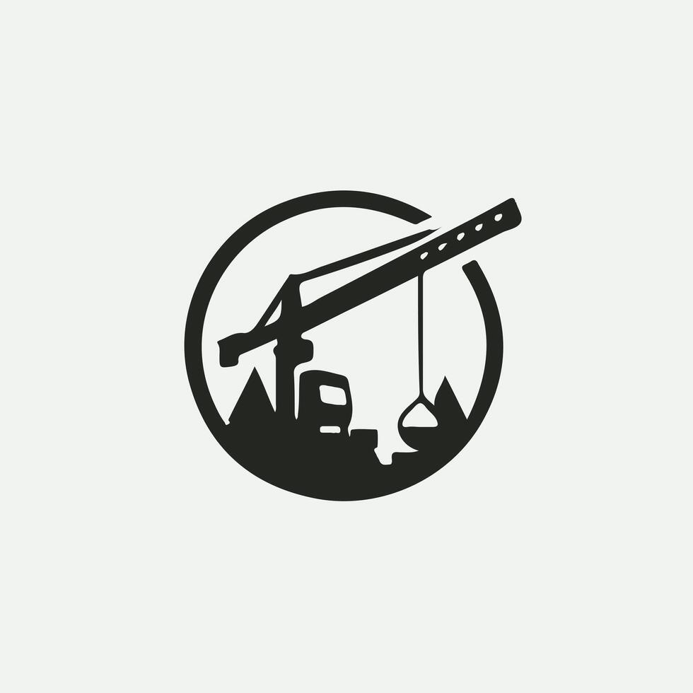 Titan Lifter Crane Logo Design vector