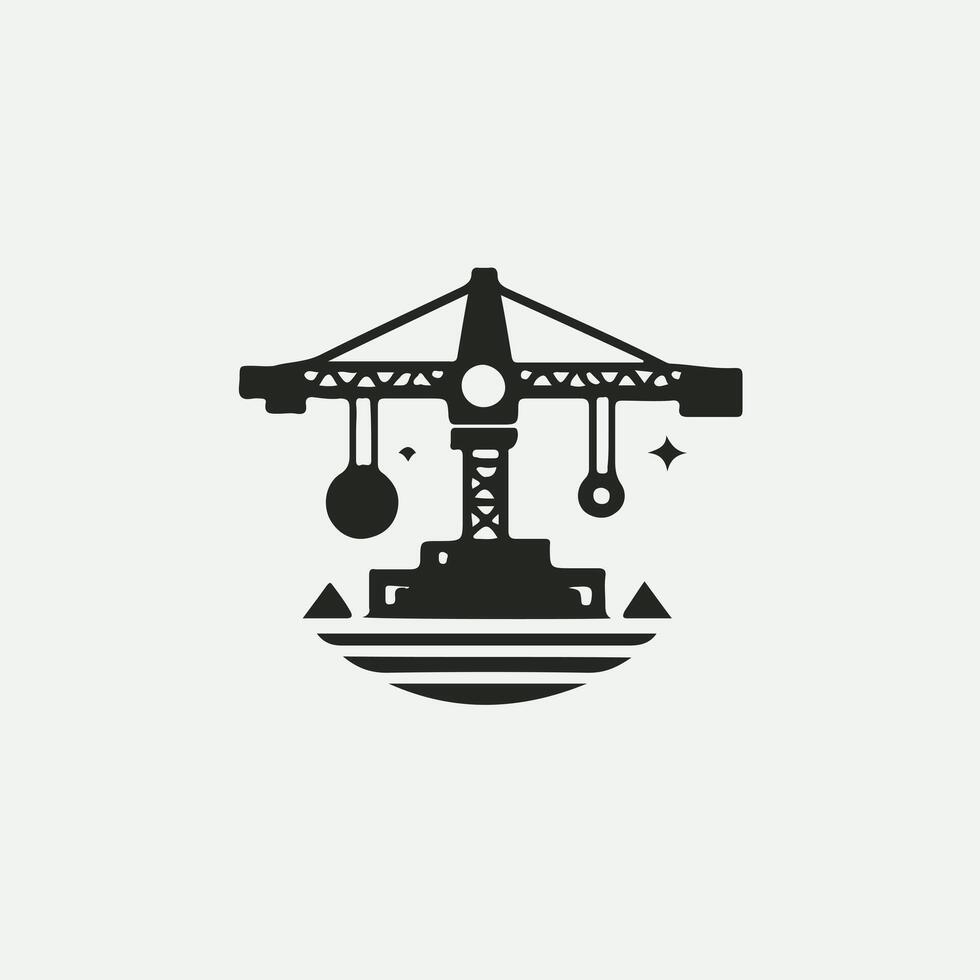 Lift Masters Crane Logo Design vector