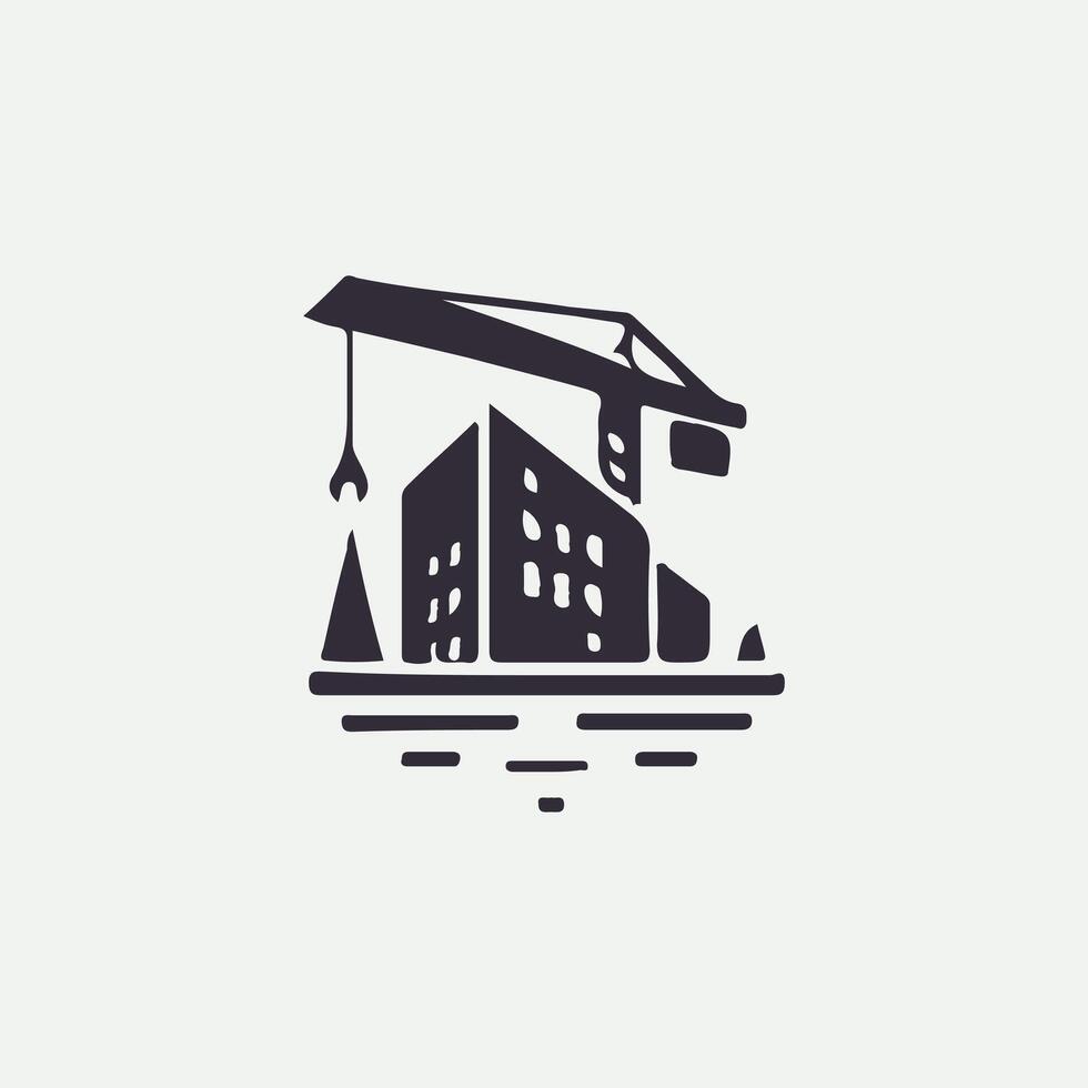 Force Crane Logo Design vector