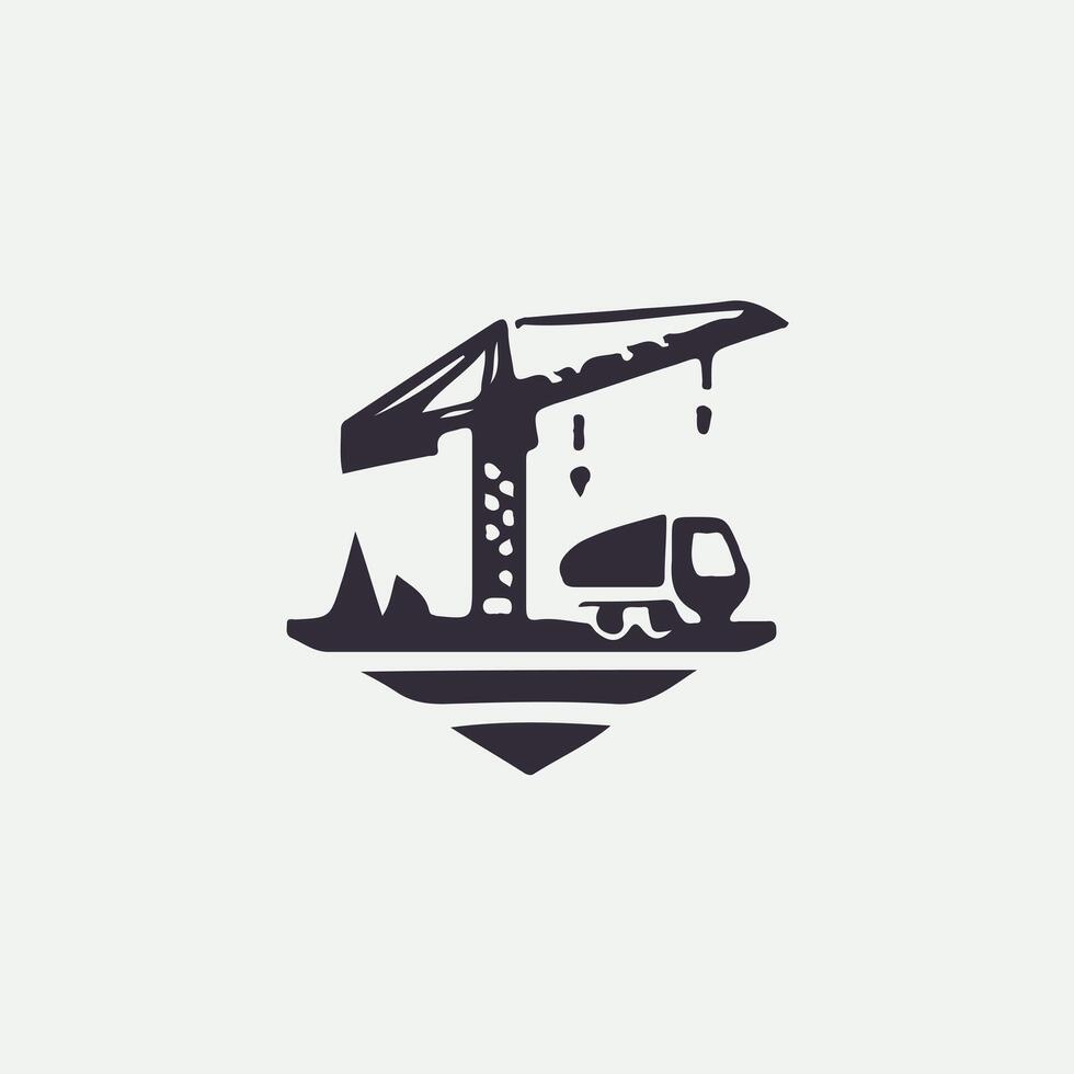 Titan Services Crane Logo Design vector