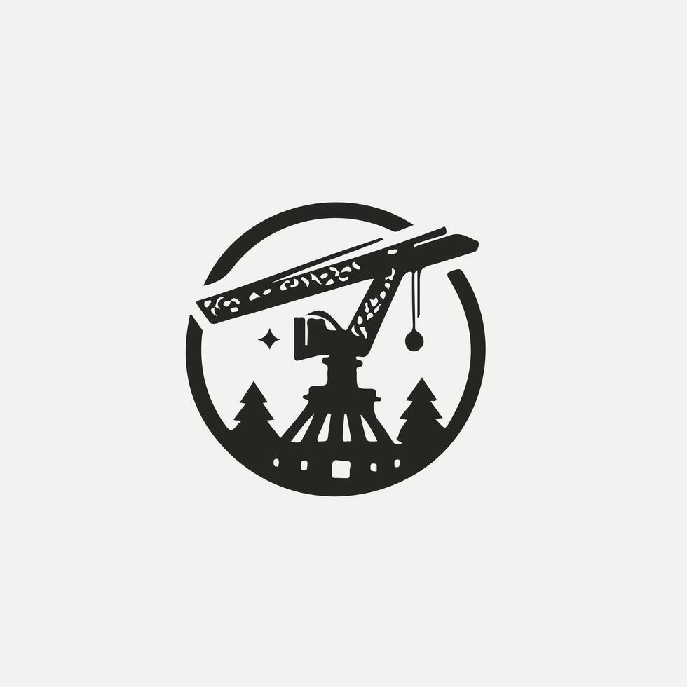 Apex Solutions Crane Logo Design vector