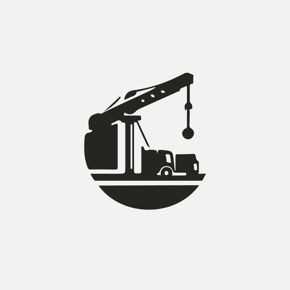 Iron Claw Crane Logo Design vector
