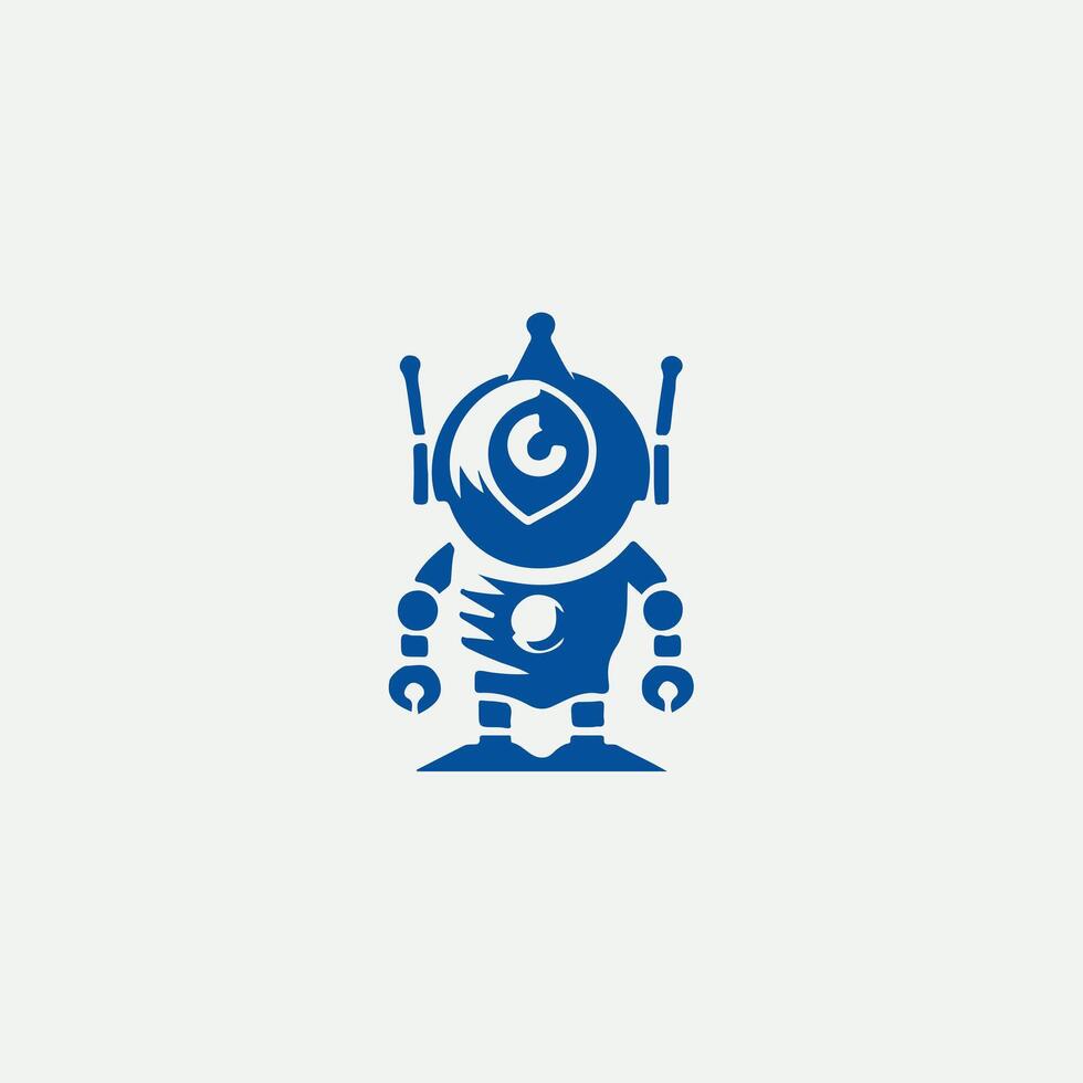 Robot Knight Logo vector