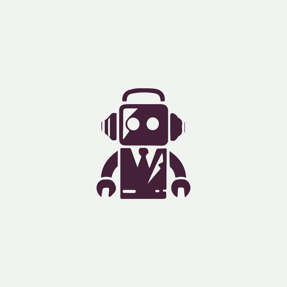 Robot Shield Logo Design vector