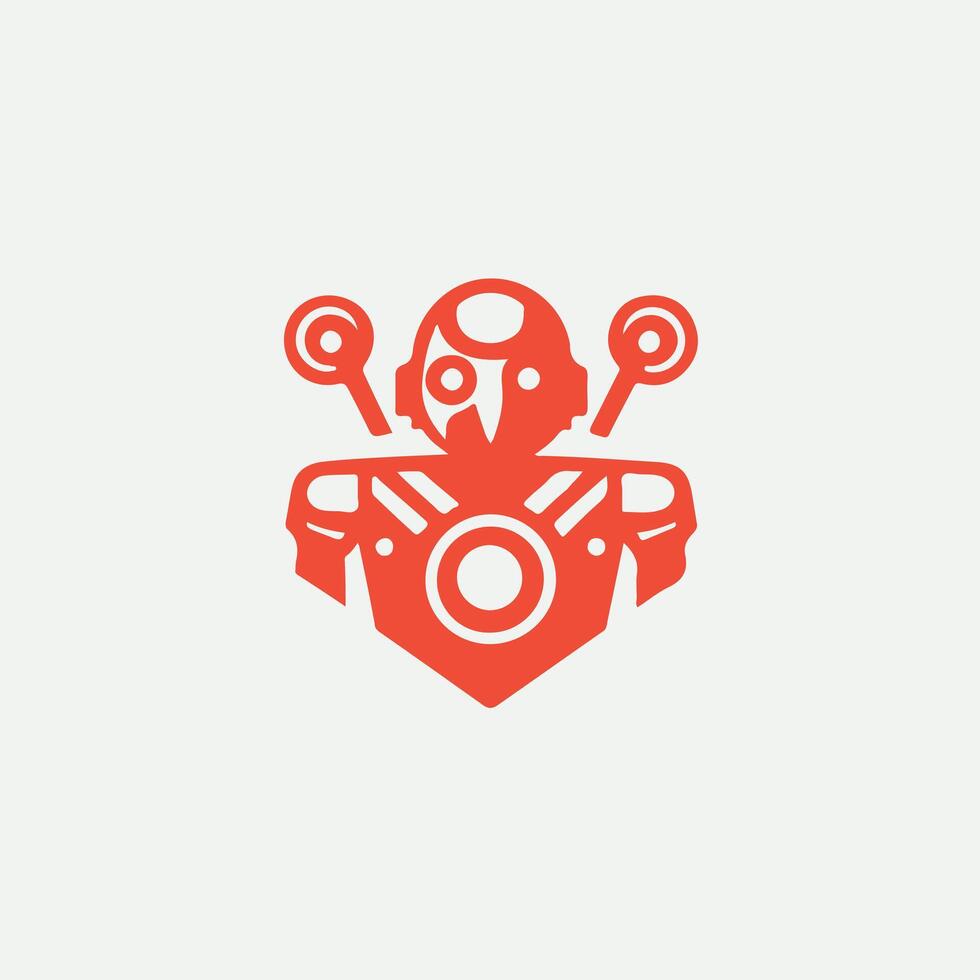 Mech Sonic Robot Logo vector