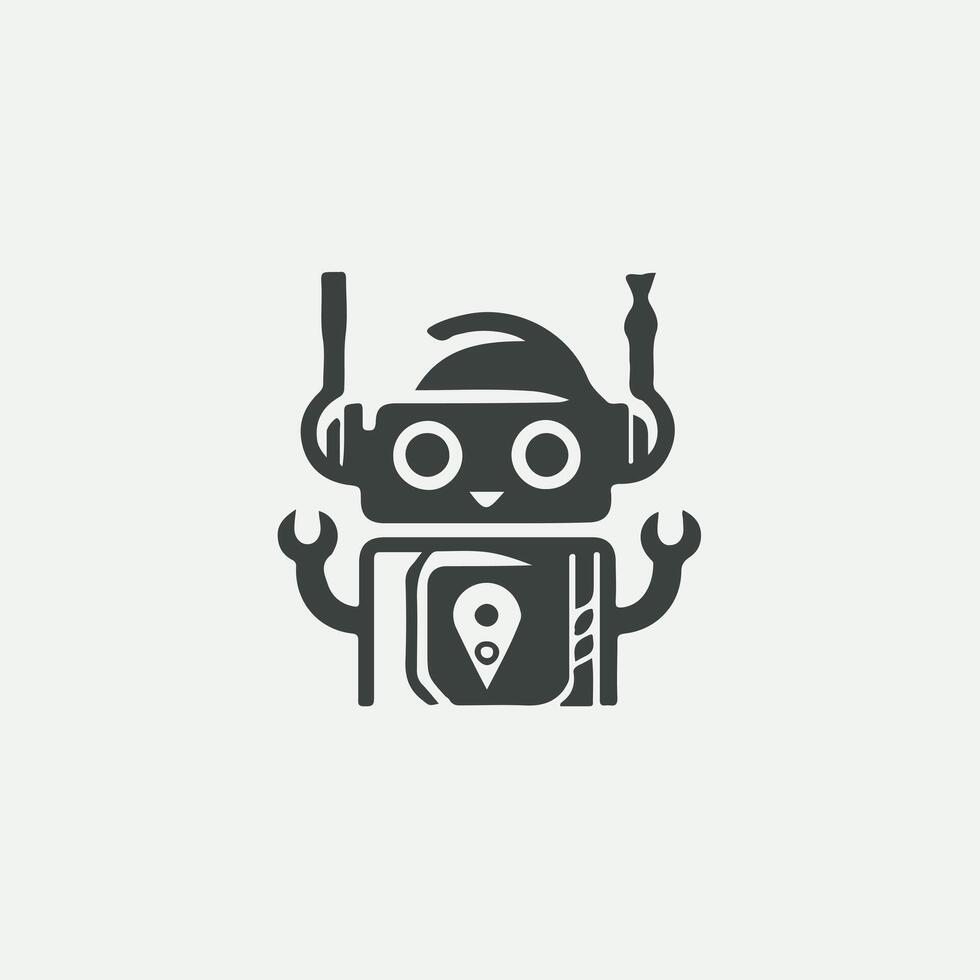 Robot Edge Logo vector