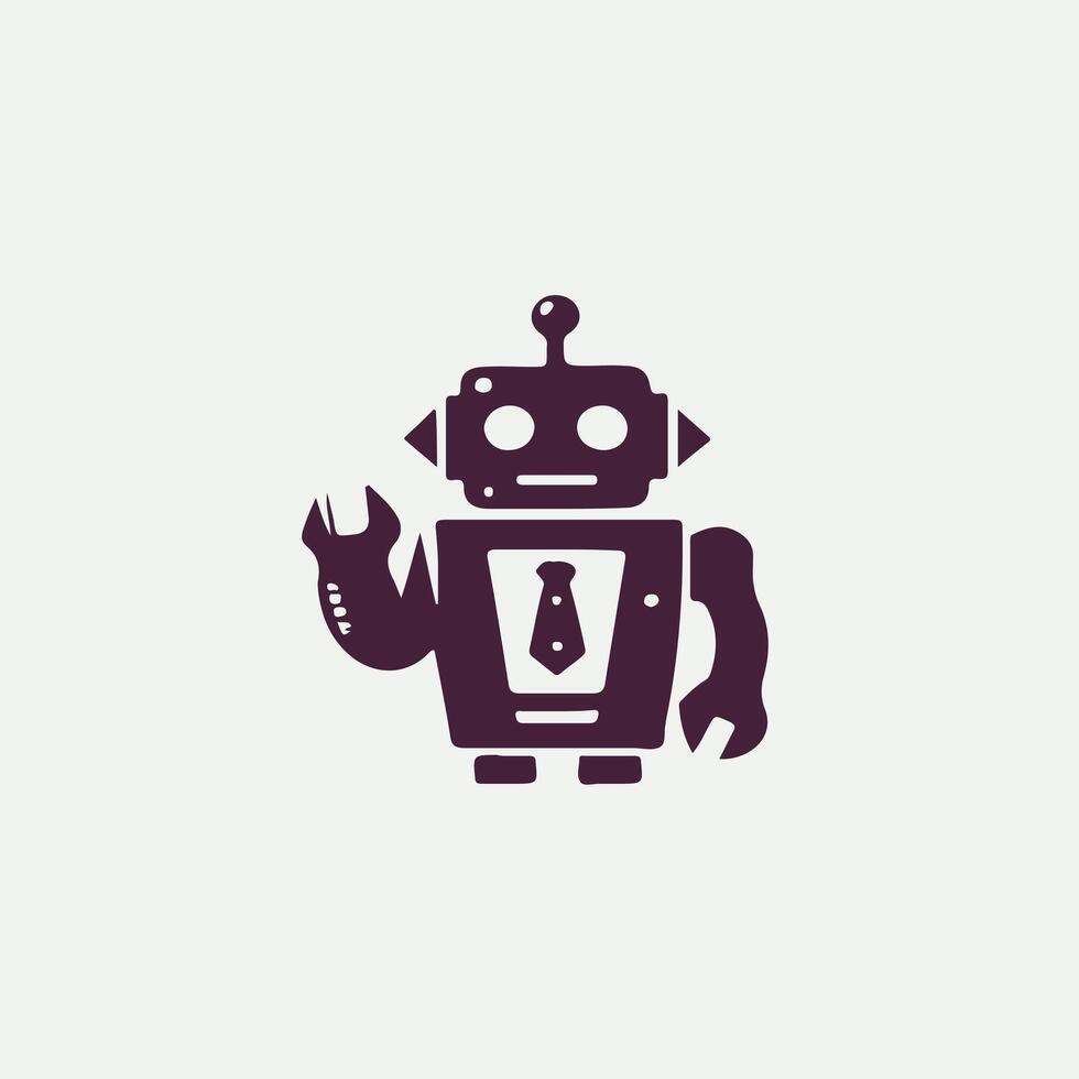 Mech Brains Robot Logo vector
