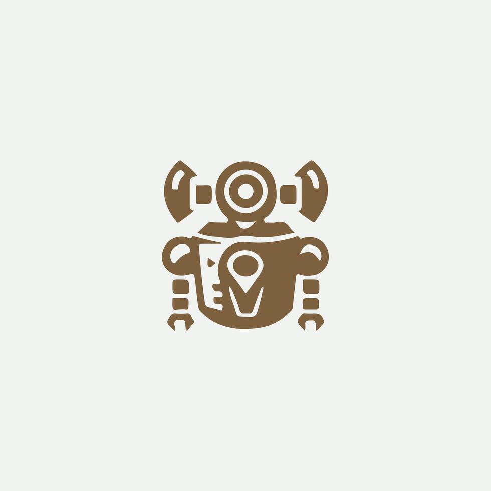 Mech Trek Robot Logo vector