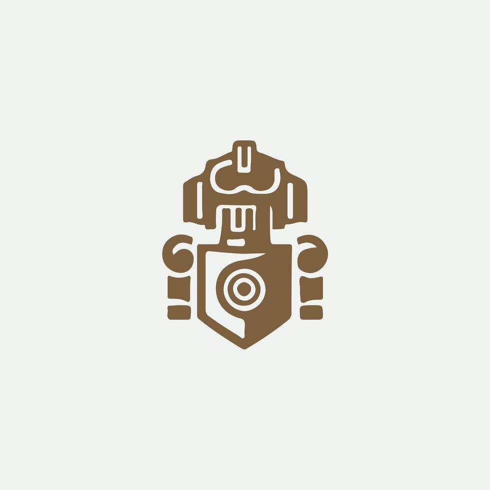 Mecha Drive Robot Logo vector