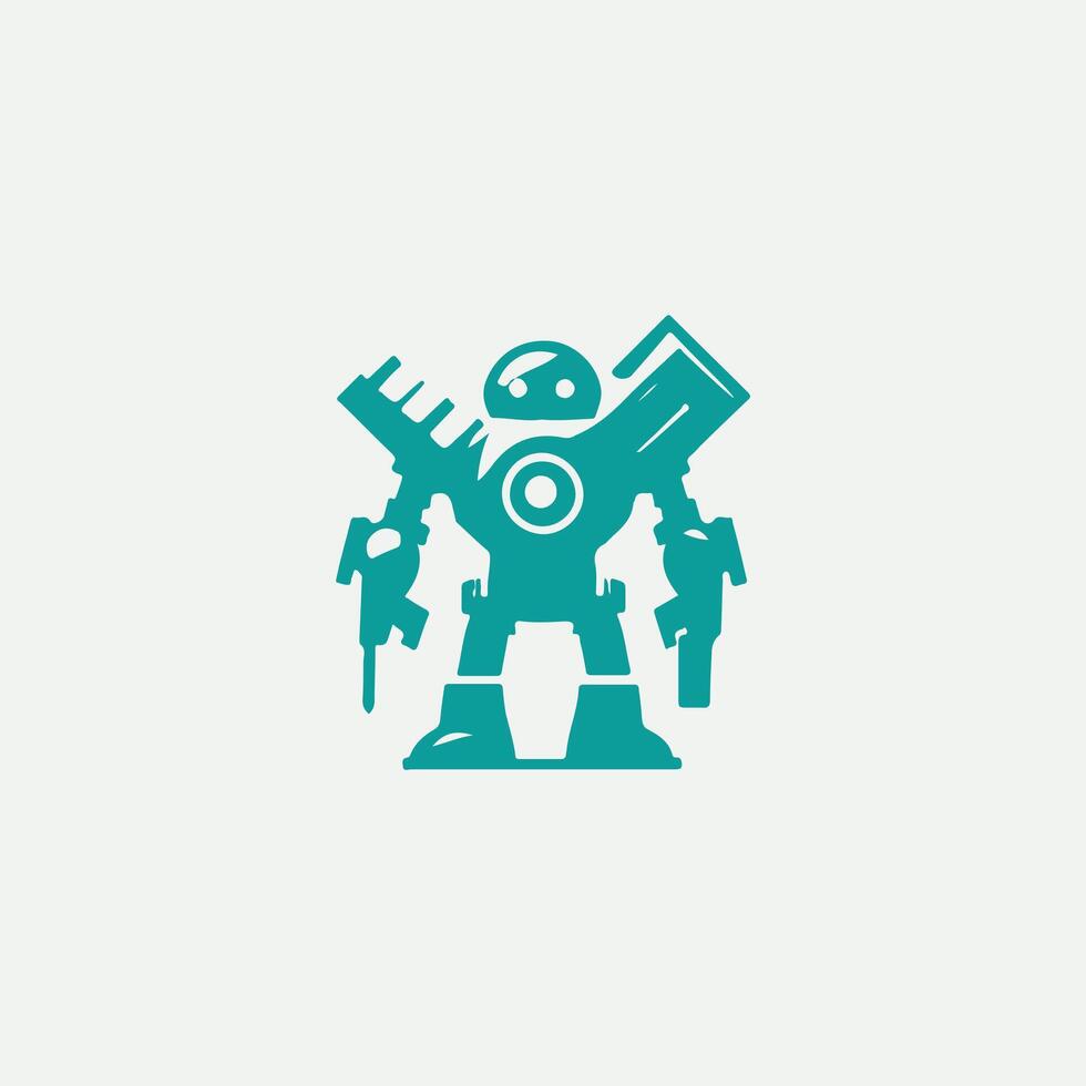 Robot Craft Logo Design vector