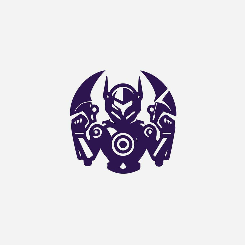 Robot Spark Logo Design vector