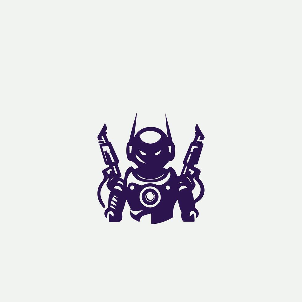 Mech Robot Logo Design vector