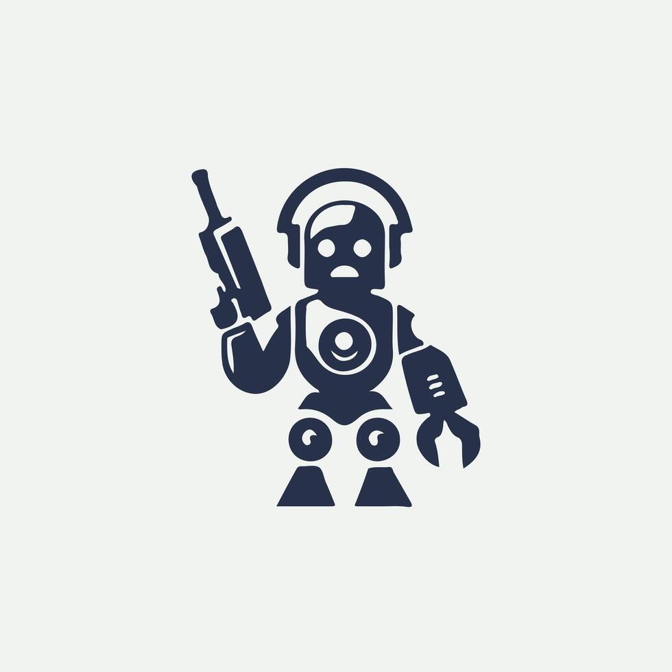 BotTech Robot Logo Design vector