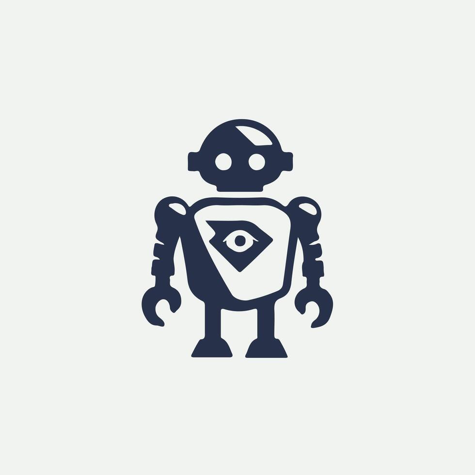 Mech Fusion Robot Logo Design vector