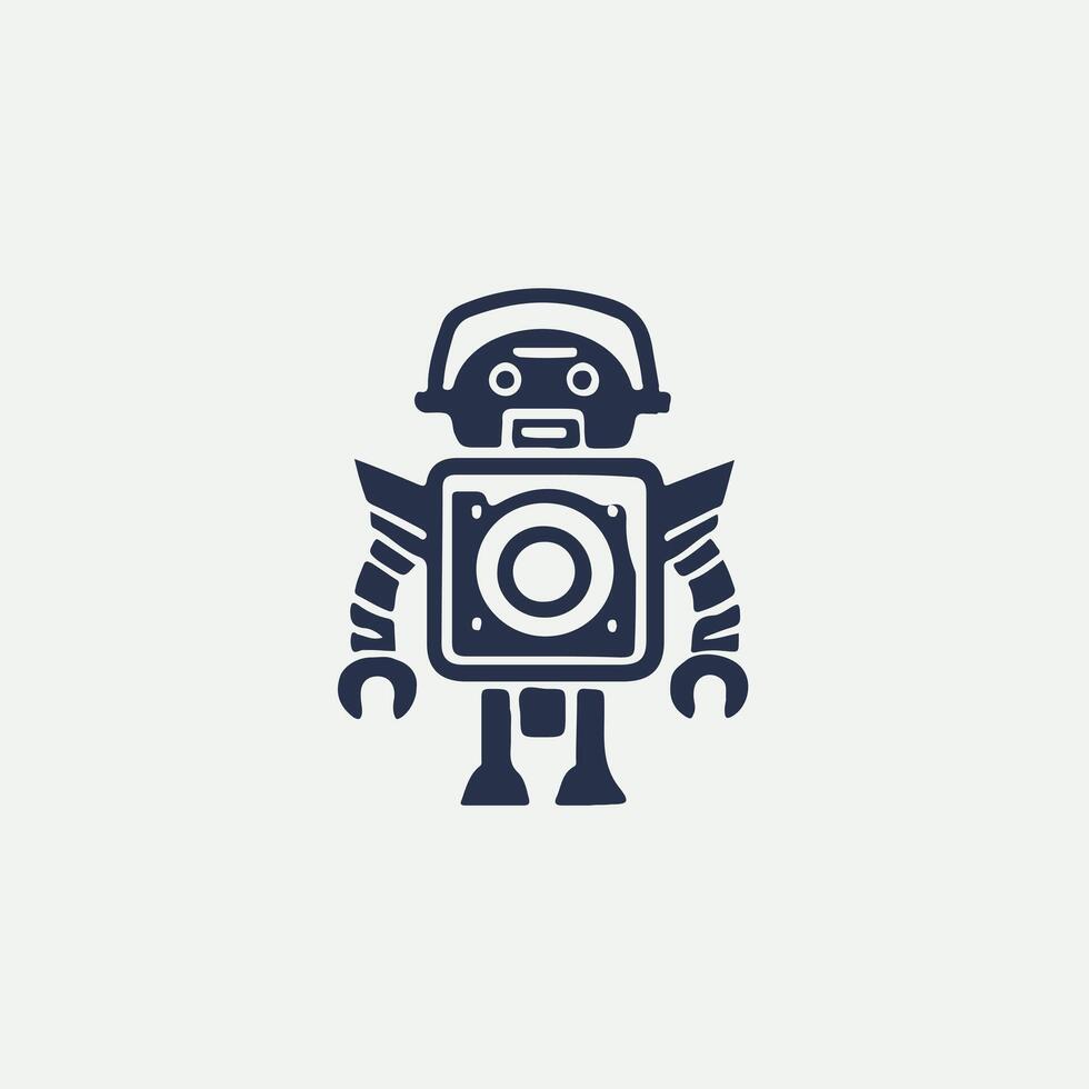 Mech Ovation Robot Logo Design vector