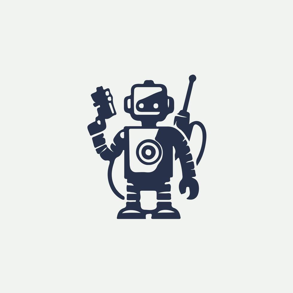 Nest Robot Logo Design vector