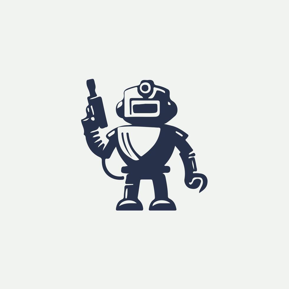 Cybotics Robot Logo Design vector