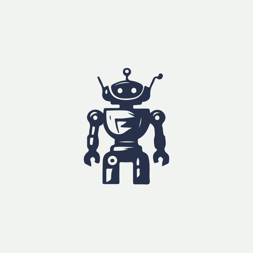 World Robot Logo Design vector