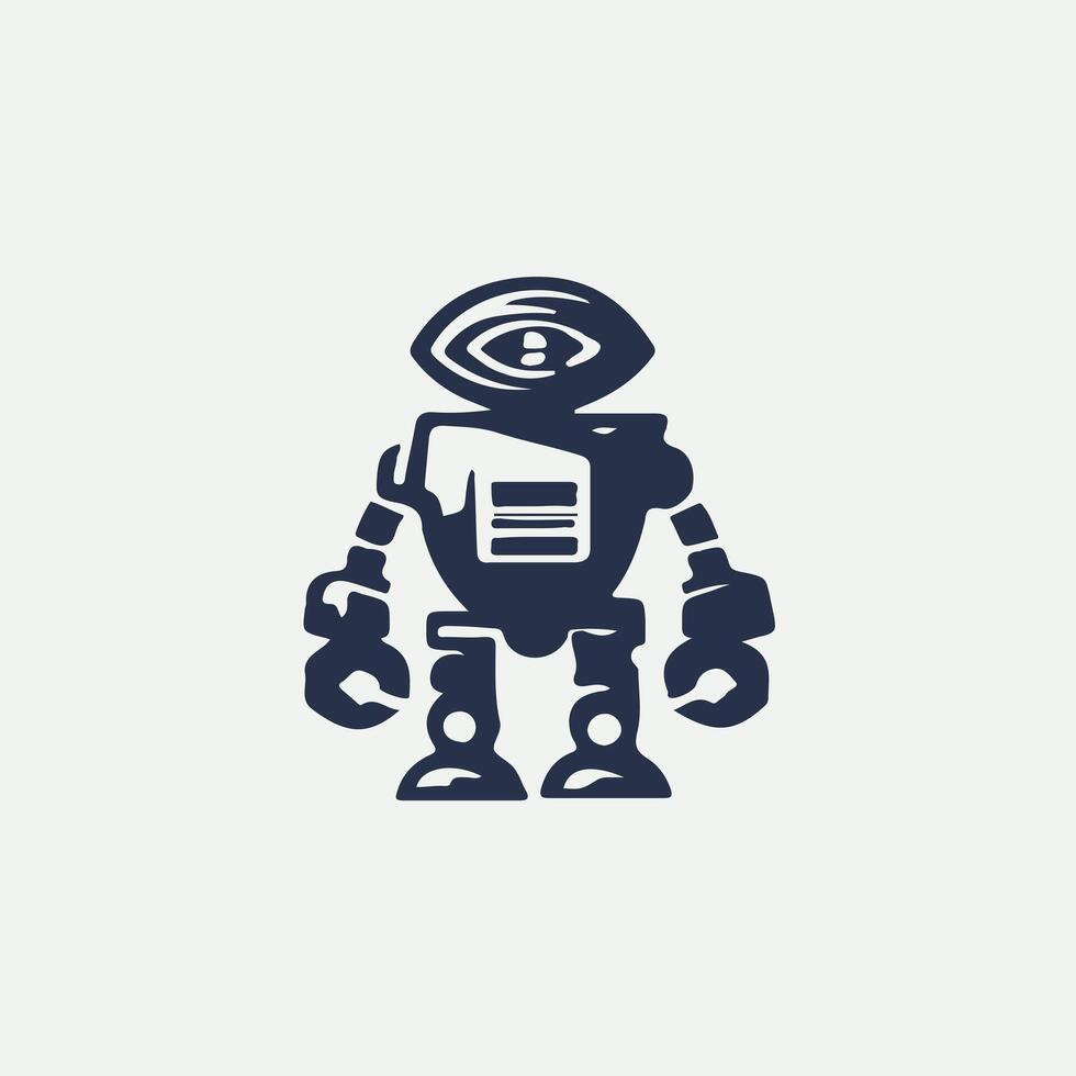 MechX Robot Logo Design vector