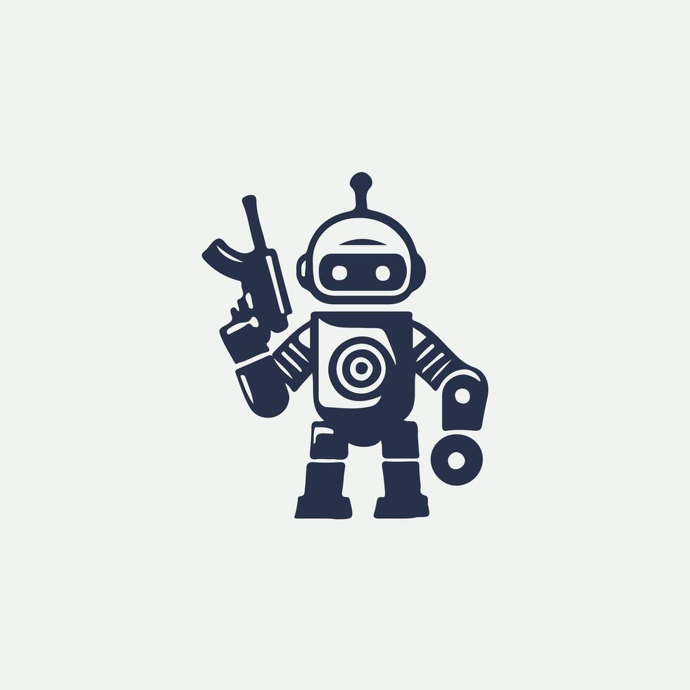 Circuit Robot Logo Design vector