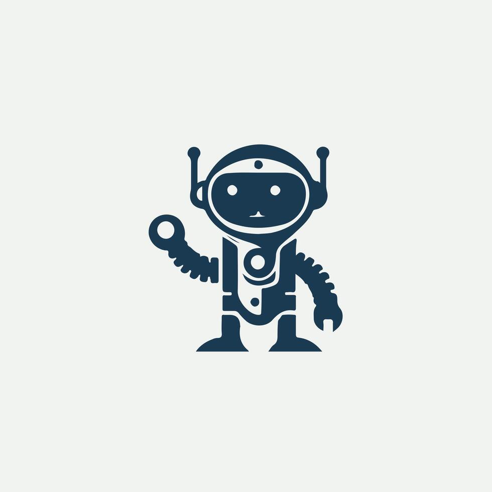 AI Machines Robot Logo Design vector