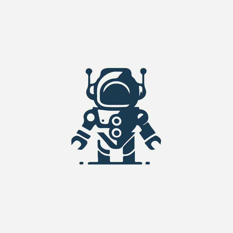Tech Robot Logo Design vector