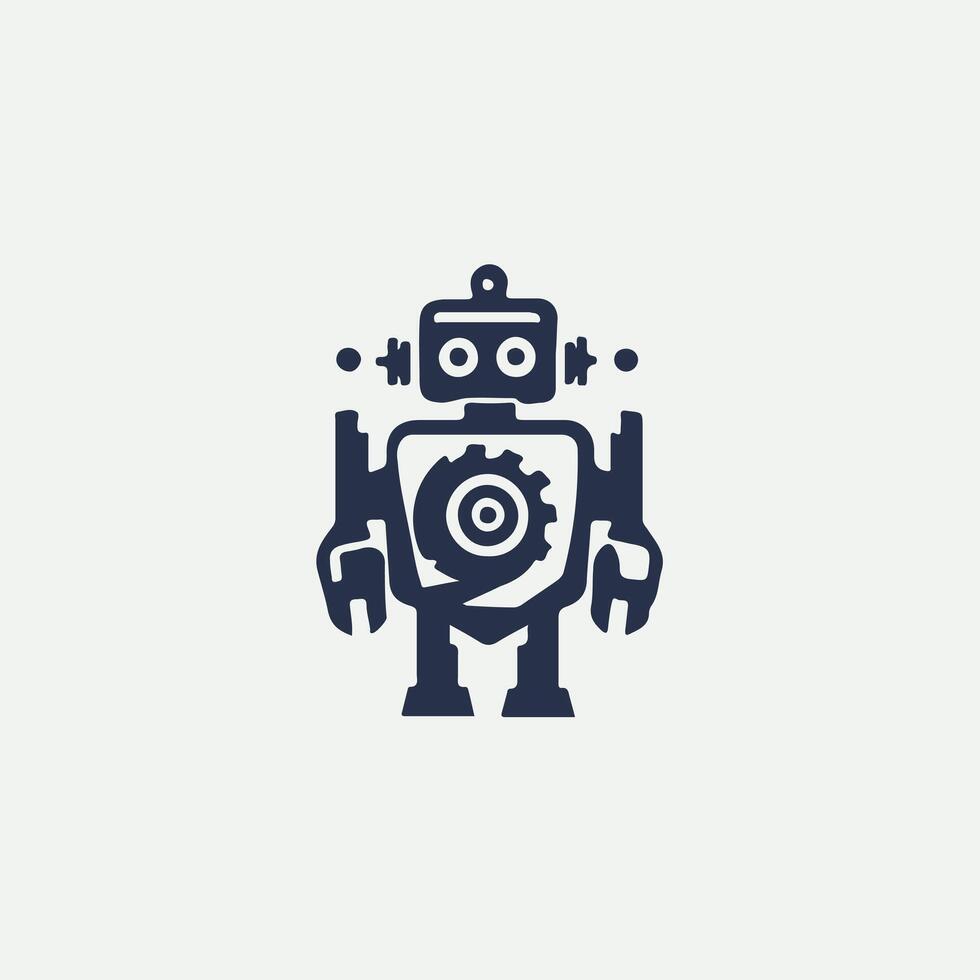 Craft Robot Logo Design vector