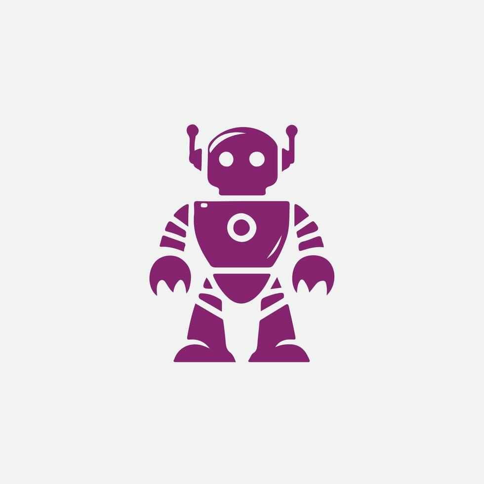 Botics Robot Logo Design vector