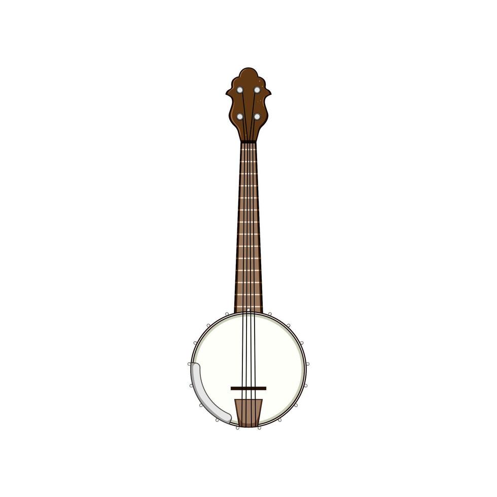 folk banjo symbol illustration vector