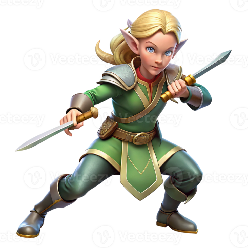 magnificent abstract A Graceful Elf Warrior Practicing Swordsm exclusive png