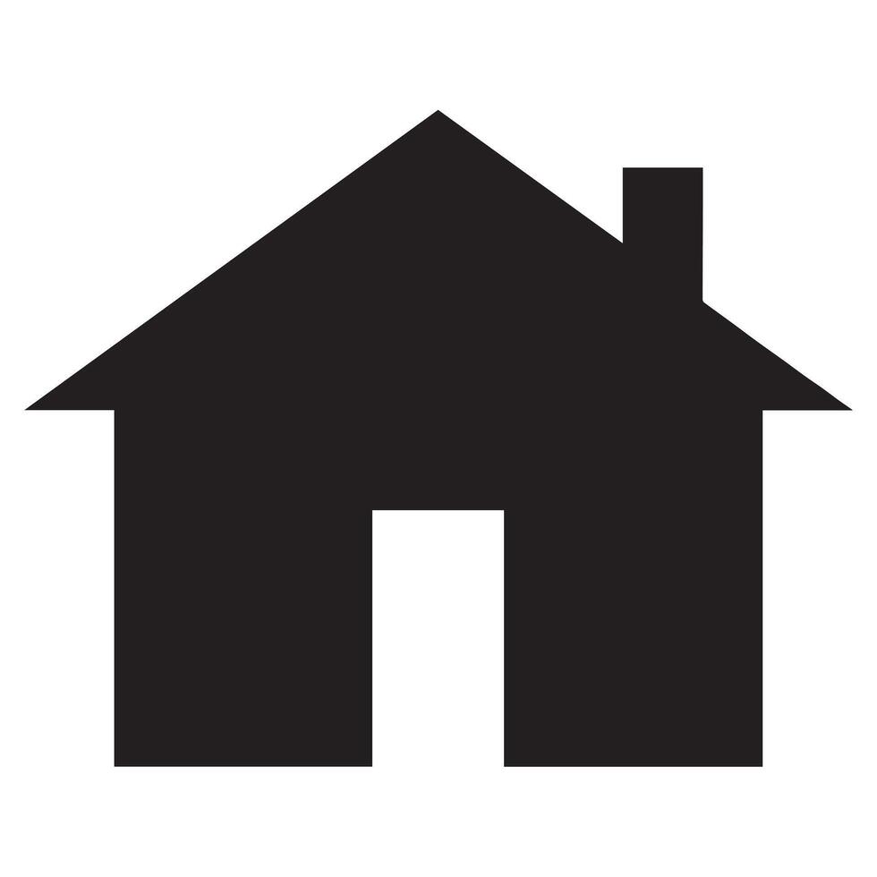 House icon illustration home symbol graphic design property real estate building architecture silhouette vector