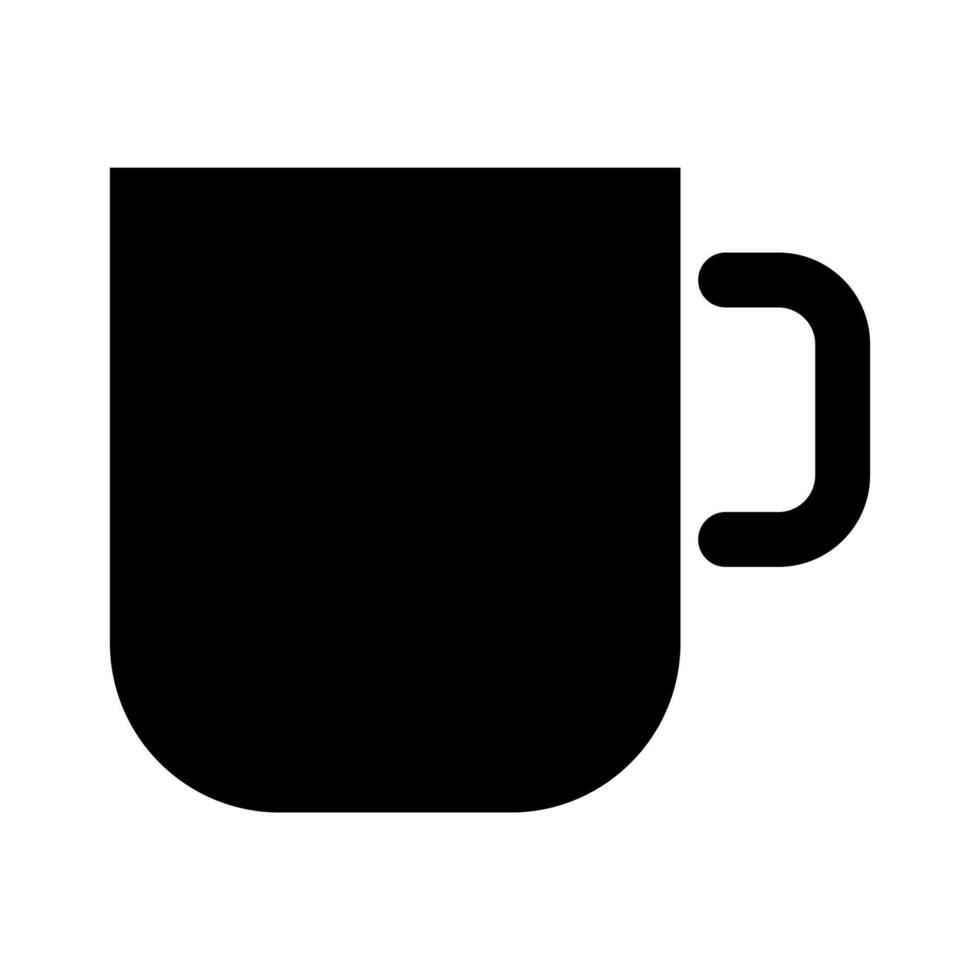 Cup icon. Tableware black icon. vector