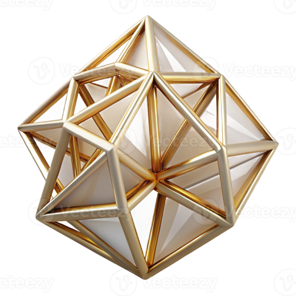 beautiful vintage Geometric Fractals Composed of Interconne detailed png