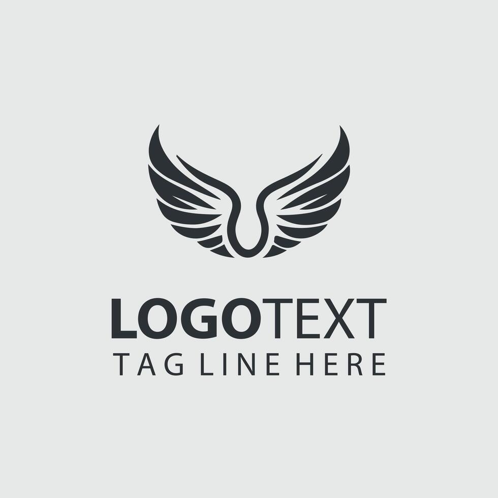 Freedom Wings Collection Logo Design vector