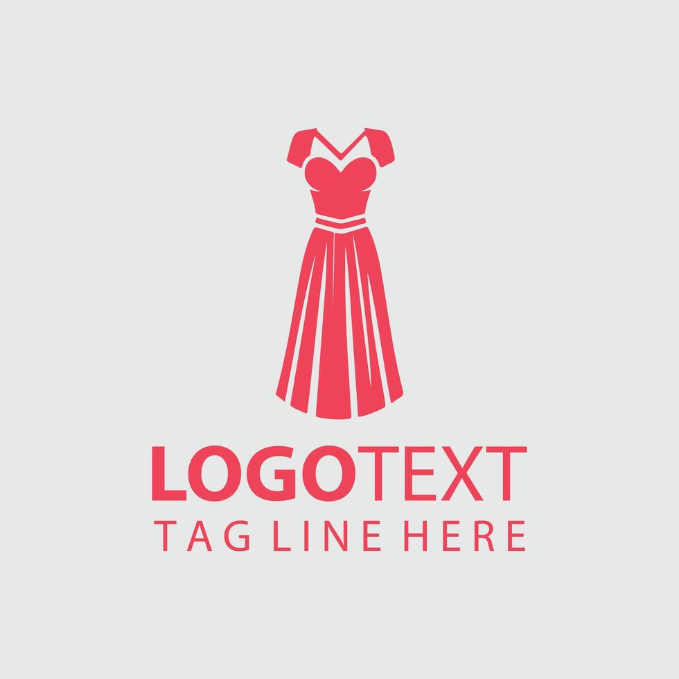 Velvet Bloom Woman Dress Logo Design vector