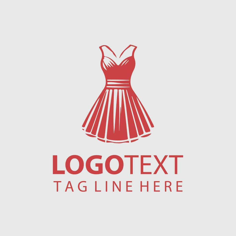 Majestic Dresses Woman Logo Design vector