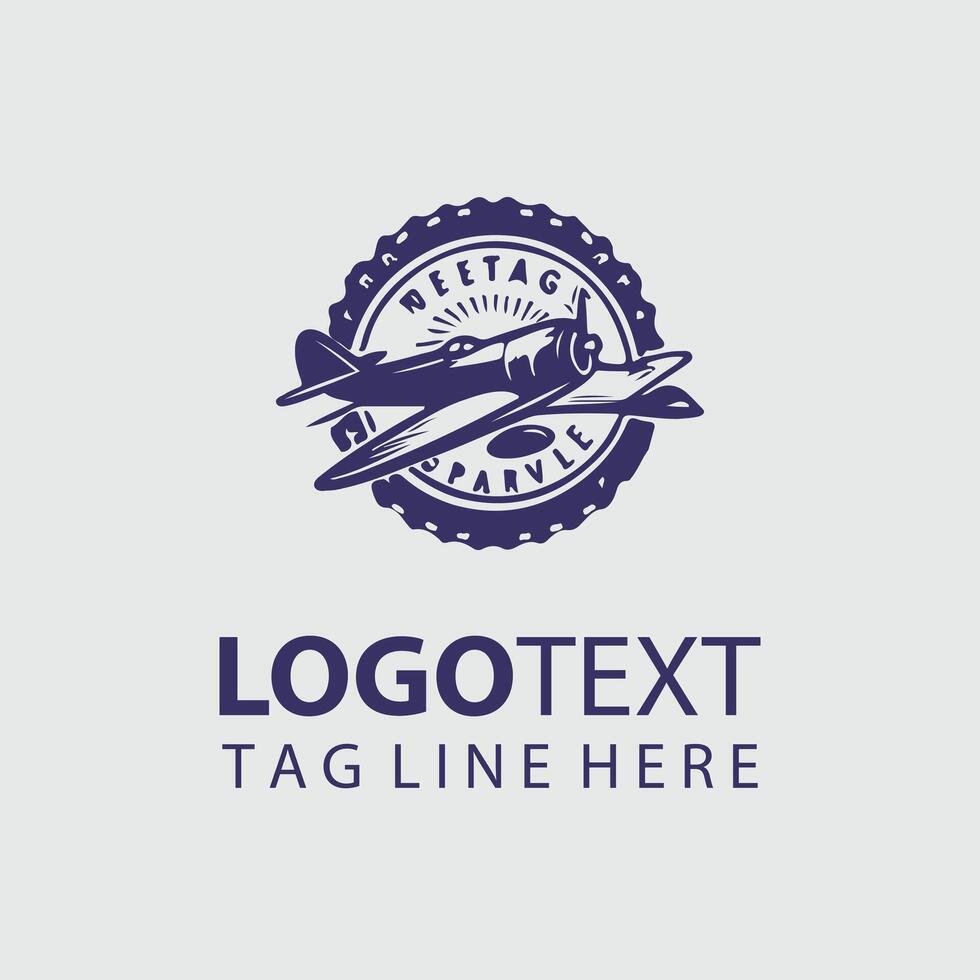 Classic Aviators Wing Vintage Plane Design vector