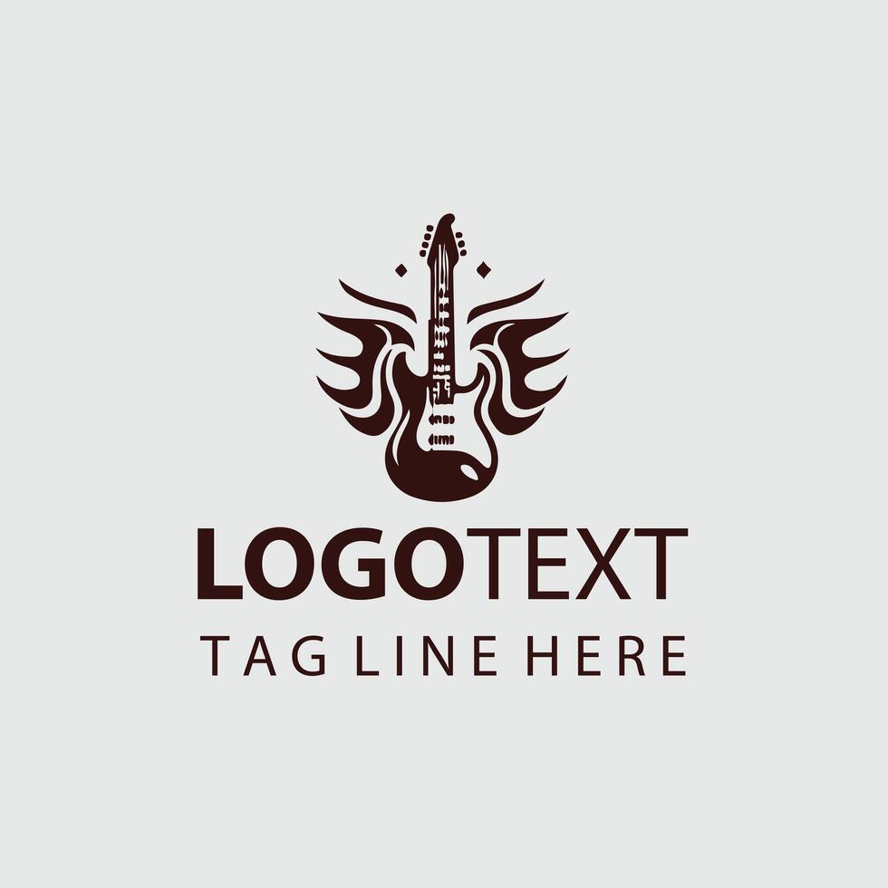 Chord Lift Guiter Logo Design vector