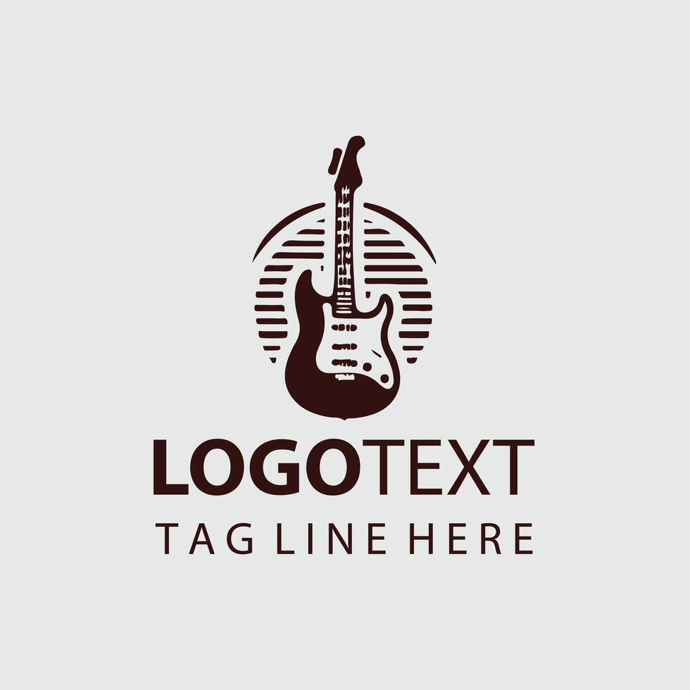 Chord Blaze Guiter Logo Design vector