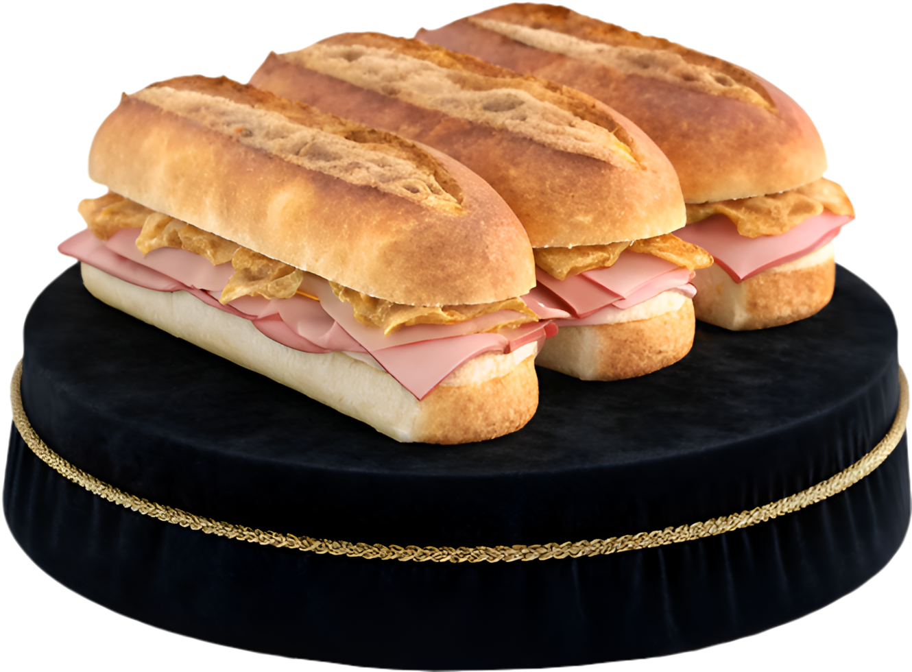 Authentic Jambon-Beurre Sandwich Clipart for Restaurant Menus. . png