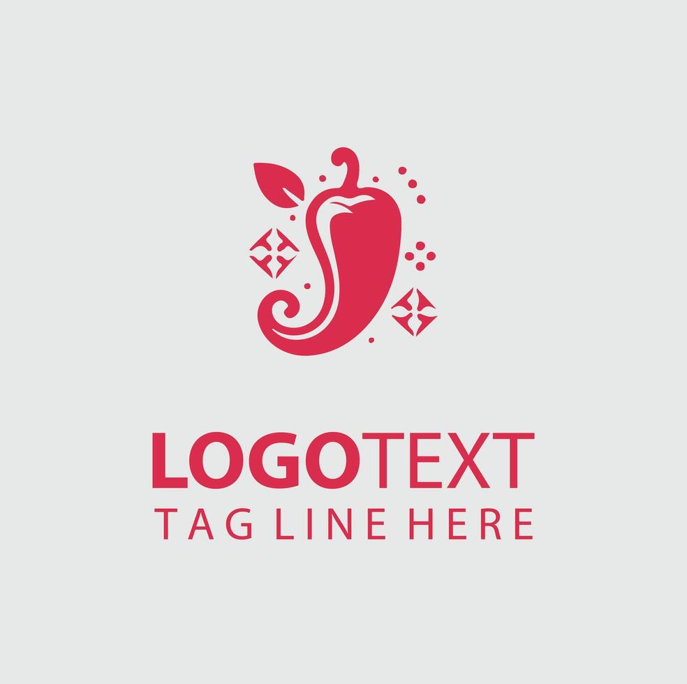 Flame Rush Pepper Logo Design vector
