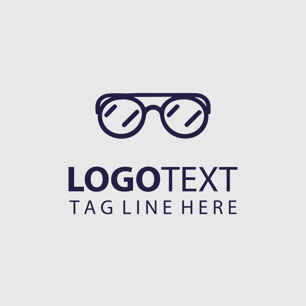 Luxe View Eyewear Glasses Logo Design vector