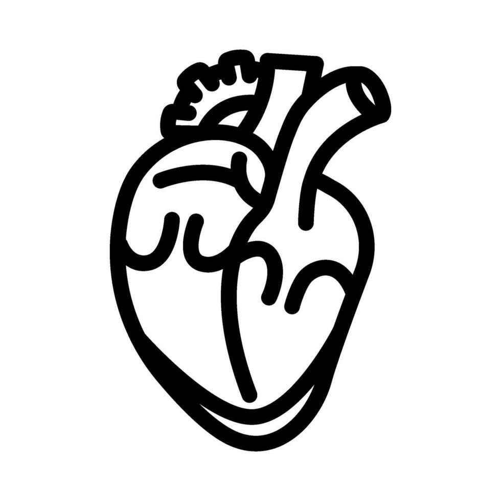 mitral valve prolaps cardiology disease line icon illustration vector