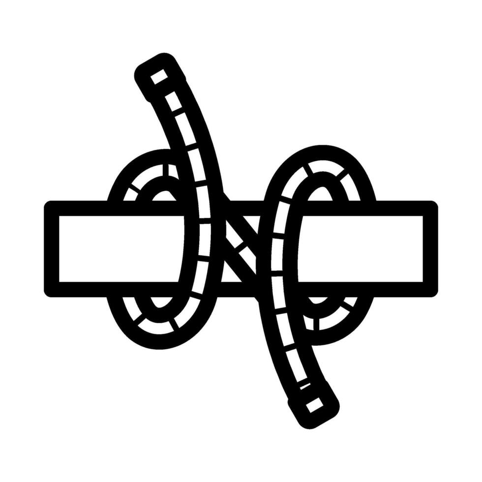 clove hitch nautical knot line icon illustration vector