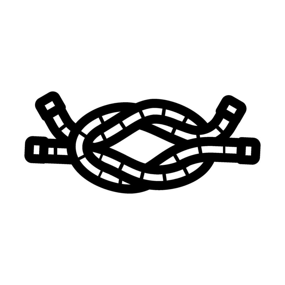 square knot nautical line icon illustration vector