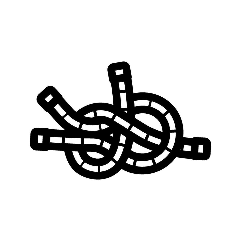 sheet bend nautical knot line icon illustration vector