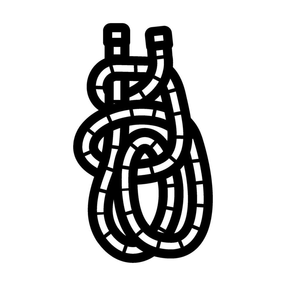 anchor hitch fisherman knot line icon illustration vector