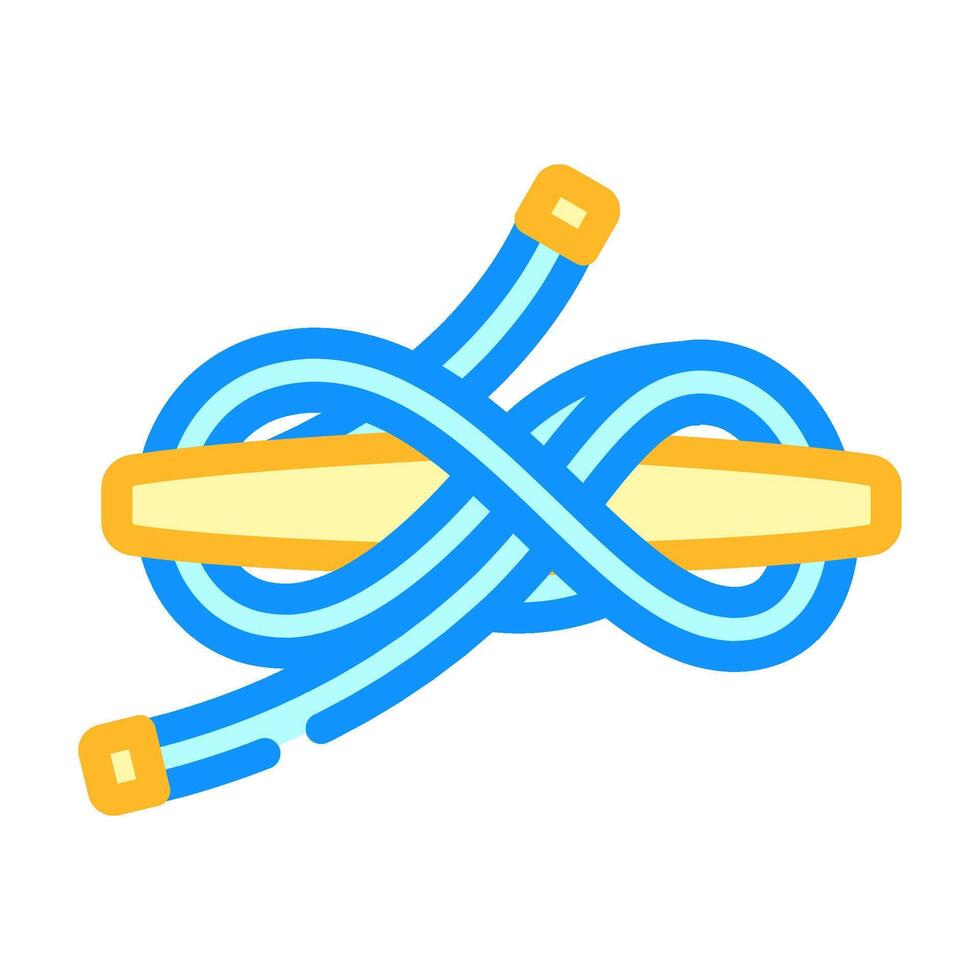 cleat hitch nautical knot color icon illustration vector