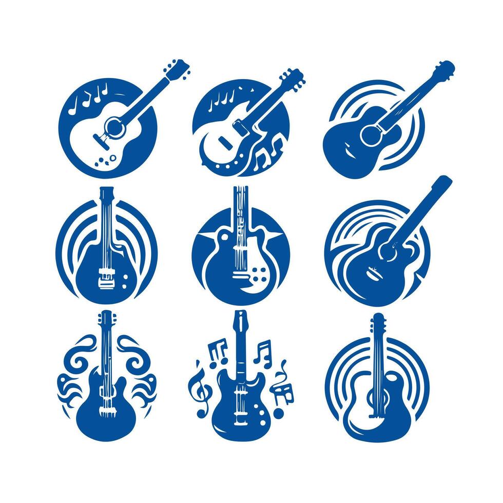 String Vibe Guiter Collection Logo vector