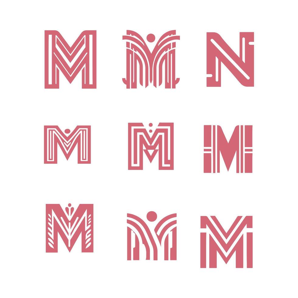 Collection Of Letters M vector